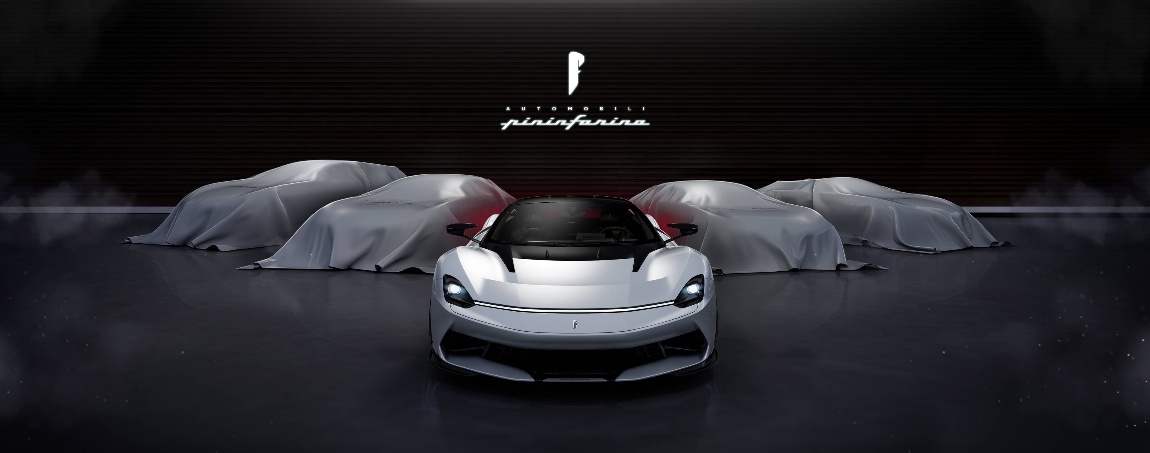 Battista amongst a family of Automobili Pininfarina cars
